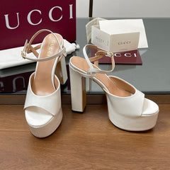 HIGH HEEL SANDALS 13 CM IN WHITE LAMBSKIN