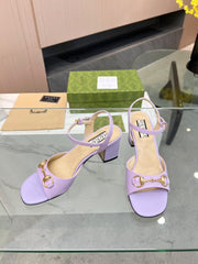 GG HIGH HEELS SANDALS 60 IN PURPLE LAMBSKIN