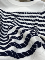 LV STRIPED SWEATER 25S IN TENCEL 266038