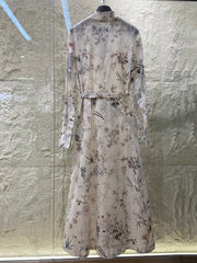 BUTTON DOWN V NECK DRESS 25S IN COTTON 266182