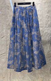 LONG SKIRT WITH COCONUT FOREST PRINT 25S IN COTTON 266160