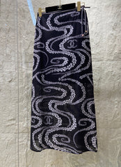 PETAL SNAKE PRINT DRESS 25S IN SILK COTTON 266256