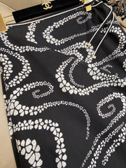 PETAL SNAKE PRINT DRESS 25S IN SILK COTTON 266256