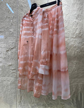 HIGH WAISTED TIE DYE SKIRT 25S IN COTTON 266215