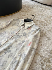 CHANEL LONG-SLEEVE PRINTED SHIRT IN SOFT FABRIC