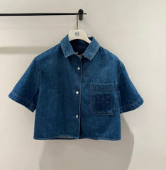 Loewe Denim Shirt Jacket Blue Cotton