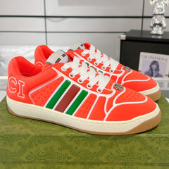 SNEAKER IN ROSE RED MIX COLORFUL CALFSKIN