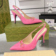 HORSEBIT SLINGBACK 105 IN PINK CANVAS