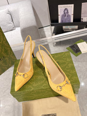 HORSEBIT SLINGBACK 105 IN YELLOW CANVAS
