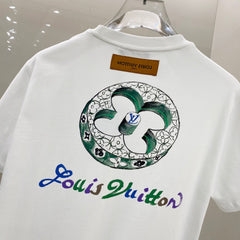 LV T-SHIRT WHITE COTTON HAND-PAINTED LOGO 238851