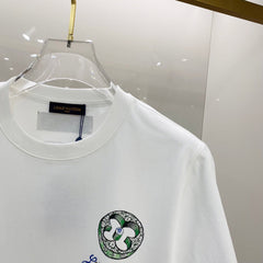 LV T-SHIRT WHITE COTTON HAND-PAINTED LOGO 238851