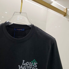 LV SHORT-SLEEVED T-SHIRT BLACK COTTON 238852