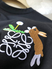Loewe Rabbit T-shirt Black Cotton