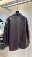 PRADA 25S LEATHER SHIRT JACKET 452