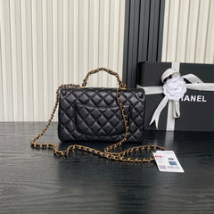 CHANEL 25S FLAP BAG 22 CM IN BLACK CAVIAR WITH GOLD HARDWARE