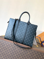 LV 25S SAC PLAT BAG 39 IN BLACK MONOGRAM ECLIPSE CANVAS