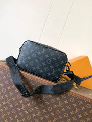 NANO ALPHA BAG 24 IN BLACK MONOGRAM ECLIPSE CANVAS AND COWHIDE