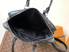 PORTE- DOCUMENTS VOYAGE NM HANDBAG 36 IN BLACK DAMIER GRAPHITE CANVAS