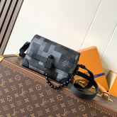 LV 25S STEAMER BAG 18 IN DAMOFLAGE BLACK CANVAS