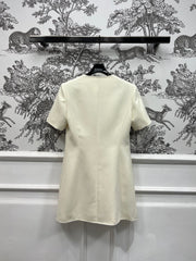 LV 25S ROUND NECK DRESS WITH METAL BUTTONS 262924