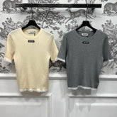 MIUMIU CROPPED KNIT FITTED TOP 268661