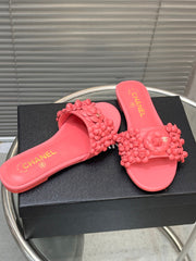 SLIPPERS CAMELLIA IN PINK CALFSKIN