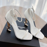CLASSIC HIGH HEELS 10 CM IN WHITE PATENT CALFSKIN