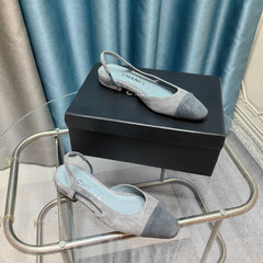 CC SLINGBACK 25S 25 MM GREY SUEDE