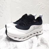 CLOUDTILT 2.0 SNEAKER PALE GRAY MIX BLACK CALFSKIN AND BREATHABLE MESH