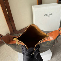 SMALL HELOÏSE BAG CUIR 22 IN BLACK TRIOMPHE CANVAS