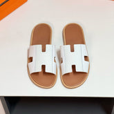 IZMIR SANDAL LIGHT BROWN MIX WHITE LAMBSKIN