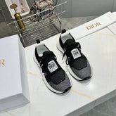 CD RUN SNEAKER 25S IN BLACK MESH FABRIC TWO-TONE SOLE