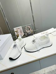 CD RUN SNEAKER IN WHITE MESH FABRIC TWO-TONE SOLE