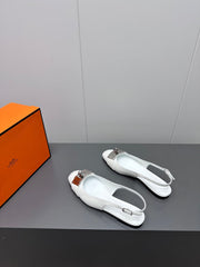 INNOCENTE SLINGBACK IN WHITE CALFSKIN