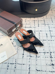 ALAIA HIGH HEEL 9 CM IN BLACK CALFSKIN