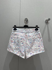 CC 25 Print Denim Short Multicolor Cotton