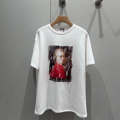 Loewe 25 Printed Round Neck Short Sleeve T-shirt White Cotton 215607