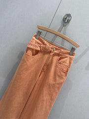CC 25 Straight Jeans Orange Cotton