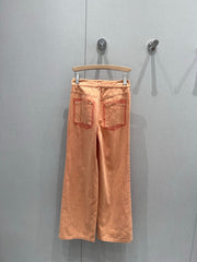 CC 25 Straight Jeans Orange Cotton