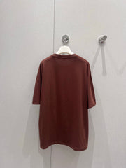 Loewe 25 Round Neck Short-sleeved T-shirt Brown Polyester Fiber 218147