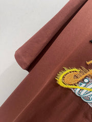 Loewe 25 Round Neck Short-sleeved T-shirt Brown Polyester Fiber 218147