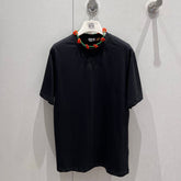 Loewe 25 Floral Neck Halter T-shirt Black Cotton 218253