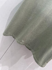 Loewe 25 Embroidered Short-sleeved T-shirt Green Acrylic Wool 220865