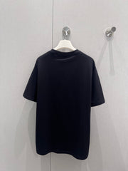 Loewe 25 Embroidered Short-sleeved T-shirt Black Cotton 221445