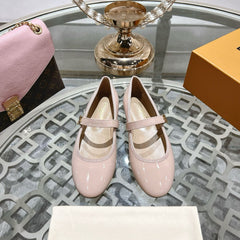 MARY JANE SHOES IN LIGHT PINK PATENT CALFSKIN