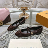 MARY JANE SHOES IN WALNUT BROWN PATENT CALFSKIN