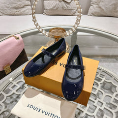 MARY JANE SHOES IN AEGEAN BLUE PATENT CALFSKIN
