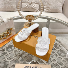 ISOLA HIGH 55 MM MULE IN WHITE CALFSKIN