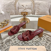 ISOLA HIGH 55 MM MULE IN JAM RED CALFSKIN