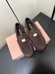 PENNY LOAFERS IN CHOCOLATE SUEDE